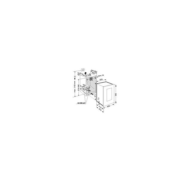 Liebherr EWTgb1683 33 Bottle 2-Zone Built-In Wine Cabinet