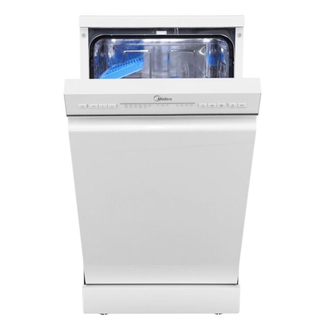 Midea MDWEF1034C(W)-WG-UK 10 Place Setting Freestanding Slimline 45cm Dishwasher - White