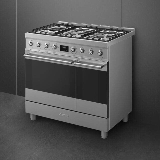 Smeg C92GMX2 90cm Dual Fuel Range Cooker