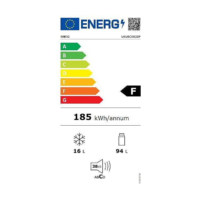 Smeg UKU8C082DF 60cm Integrated Under Worktop Refrigerator with Ice Box
