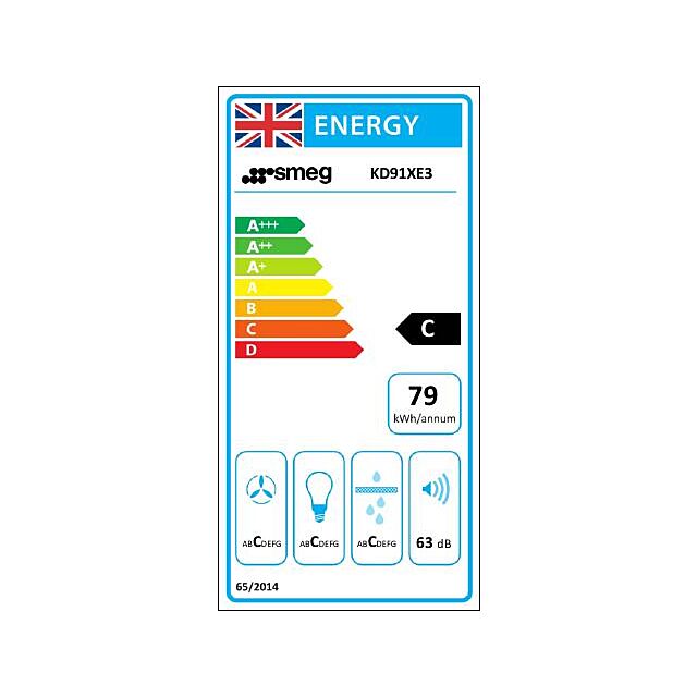 Smeg KD91XE3 90cm Chimney Cooker Hood - Stainless Steel