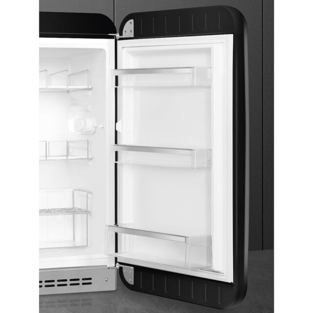 Smeg FAB10HRBL6 Retro Mini Fridge with Ice Box Right Hand Hinge - Black