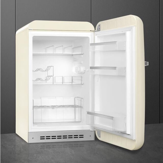 Smeg FAB10HRCR6 Retro Mini Fridge with Ice Box Right Hand Hinge - Cream