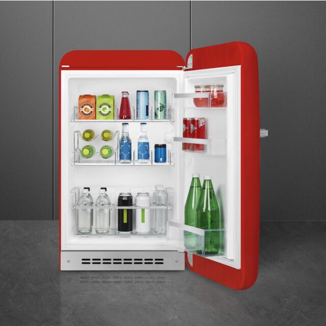 Smeg FAB10HRRD5 Retro Mini Fridge with Ice Box Right Hand Hinge - Red