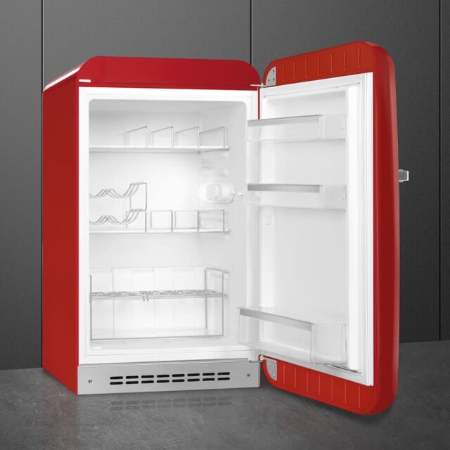 Smeg FAB10HRRD5 Retro Mini Fridge with Ice Box Right Hand Hinge - Red