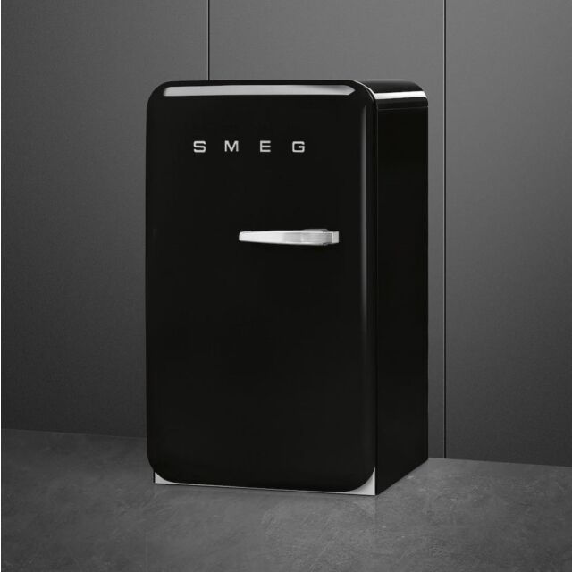 Smeg FAB10LBL5 55cm Fridge with Icebox Left Hand Hinge, Black