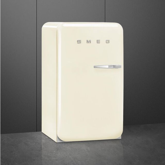 Smeg FAB10LCR6 Retro Mini Fridge Left Hand Hinge - Cream