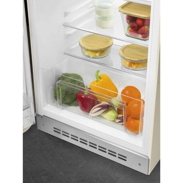 Smeg FAB10LCR6 Retro Mini Fridge Left Hand Hinge - Cream