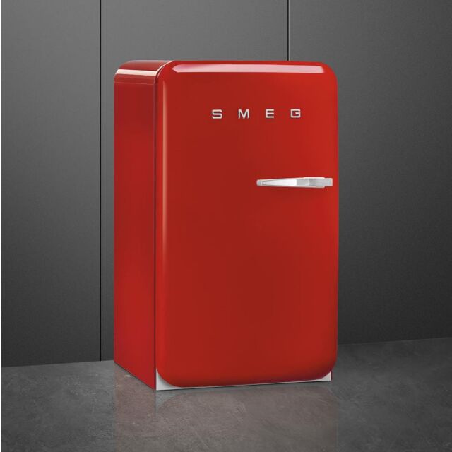Smeg FAB10LRD6 Retro Mini Fridge Left Hand Hinge - Red