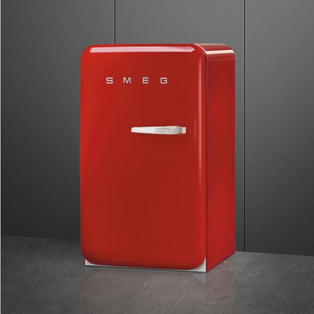 Smeg FAB10LRD6 Retro Mini Fridge Left Hand Hinge - Red