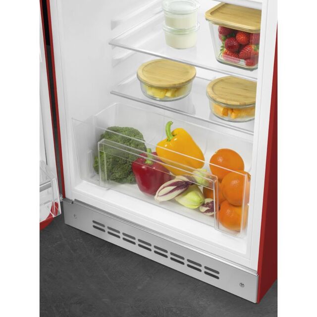 Smeg FAB10LRD6 Retro Mini Fridge Left Hand Hinge - Red