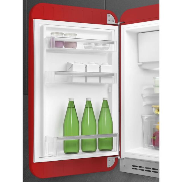 Smeg FAB10LRD6 Retro Mini Fridge Left Hand Hinge - Red