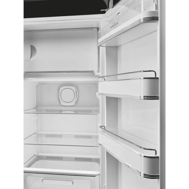 Smeg FAB28RBL5UK 60cm 50s Style Right Hand Hinge Fridge with Icebox, Black