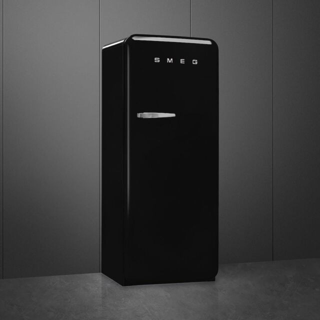 Smeg FAB28RBL5UK 60cm 50s Style Right Hand Hinge Fridge with Icebox, Black