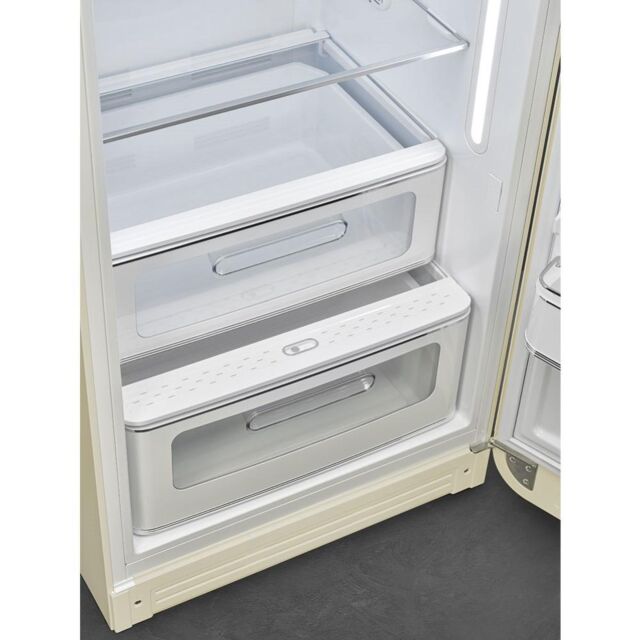 Smeg FAB28RCR5UK 60cm 50s Style Right Hand Hinge Fridge with Icebox, Cream