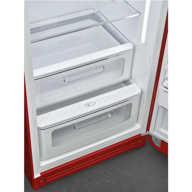 Smeg FAB28RRD5UK 60cm 50s Style Right Hand Hinge Fridge with Icebox, Red