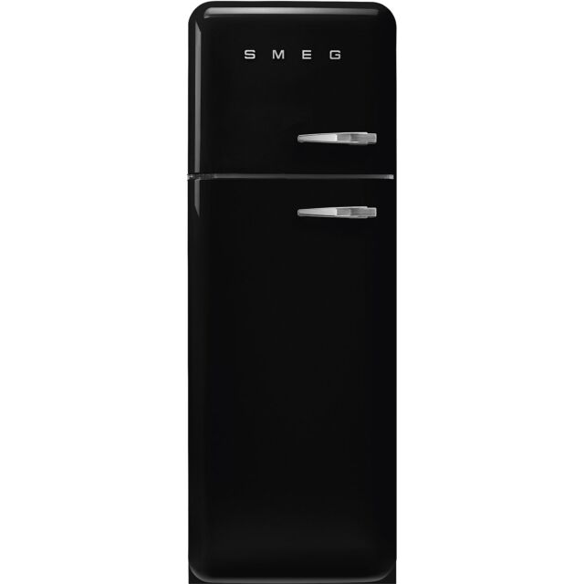 Smeg FAB30LBL6UK Retro Fridge Freezer Left Hand Hinge - Black
