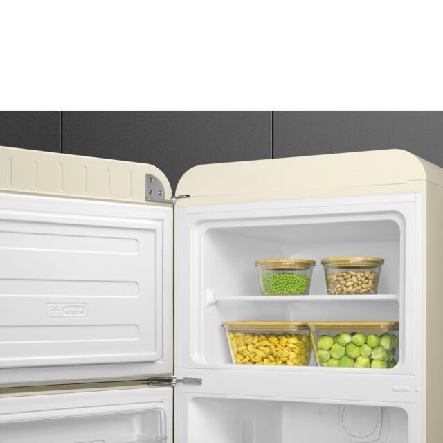 Smeg FAB30LCR6UK Retro Fridge Freezer Left Hand Hinge - Cream