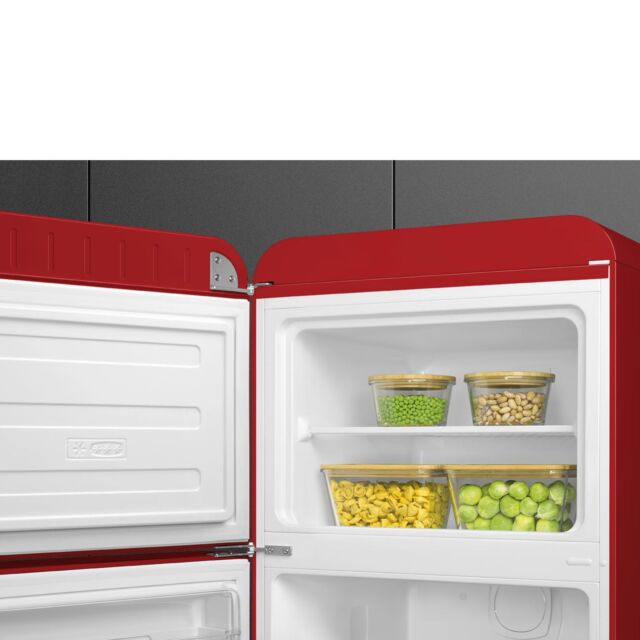 Smeg FAB30LRD6UK Retro Fridge Freezer Left Hand Hinge - Red