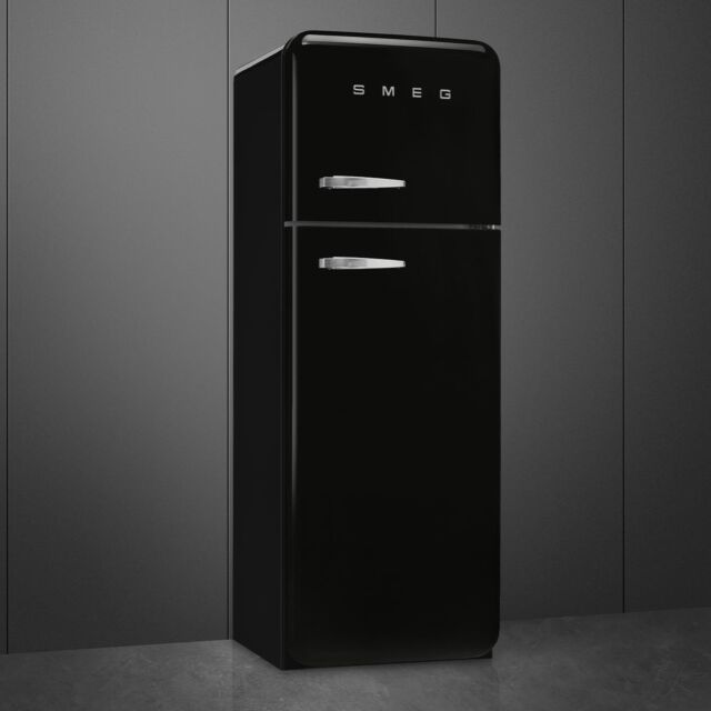 Smeg FAB30RBL6UK Retro Fridge Freezer Right Hand Hinge - Black