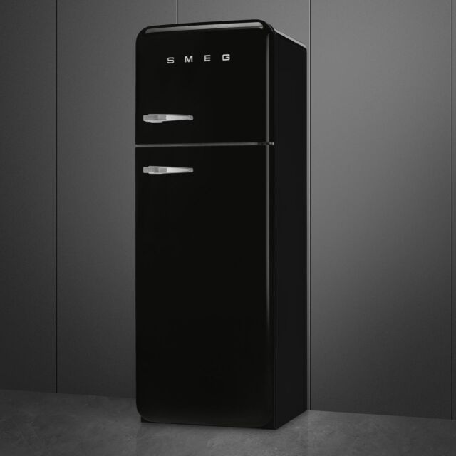 Smeg FAB30RBL6UK Retro Fridge Freezer Right Hand Hinge - Black