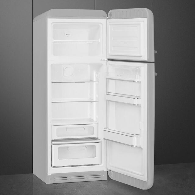 Smeg FAB30RSV5 60cm 50s Style Right Hand Hinge Freezer over Fridge, Silver