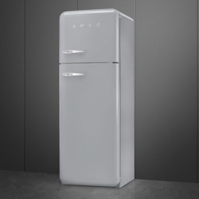 Smeg FAB30RSV5 60cm 50s Style Right Hand Hinge Freezer over Fridge, Silver