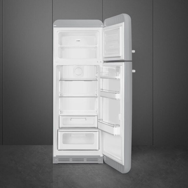 Smeg FAB30RSV5 60cm 50s Style Right Hand Hinge Freezer over Fridge, Silver
