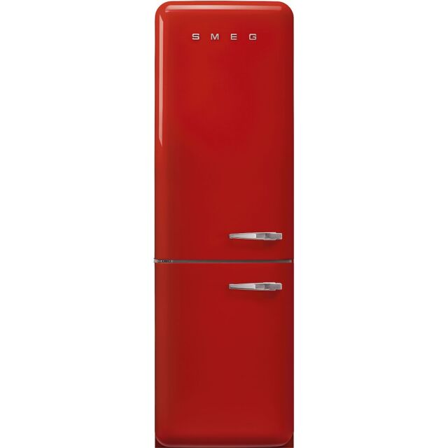 Smeg FAB32LRD5UK 60cm 50s Style Left Hand Hinge Fridge Freezer, Red