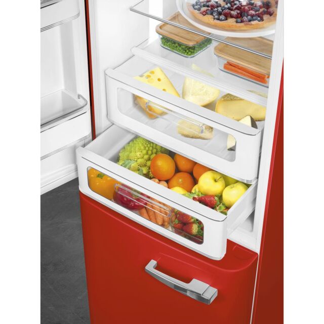 Smeg FAB32LRD6UK Retro Fridge Freezer Left Hand Hinge - Red