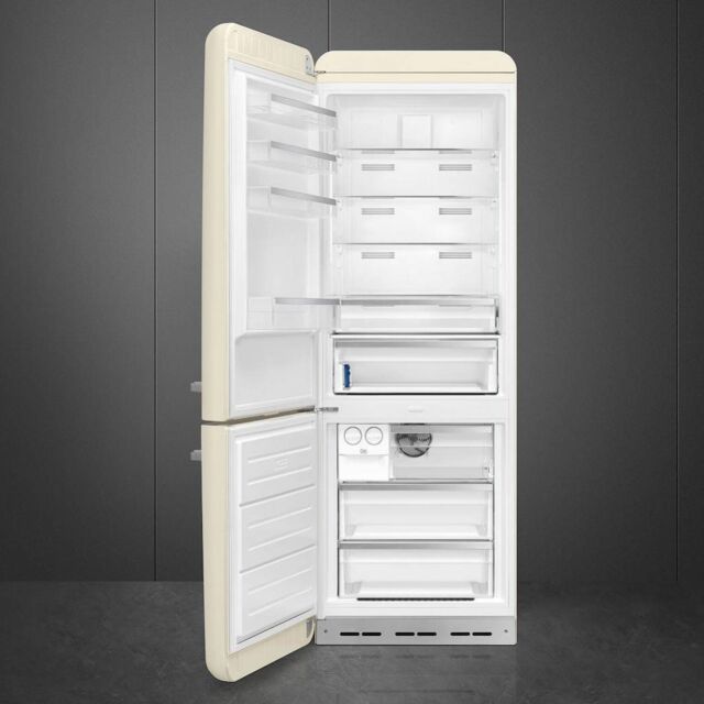 Smeg FAB38LCR5 70cm 50s Style Left Hand Hinge Fridge Freezer, Cream