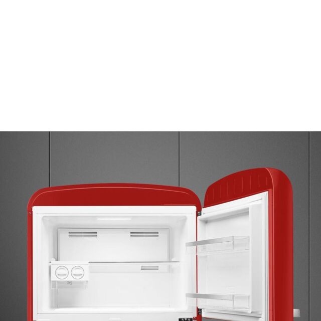 Smeg FAB50RRD5 80.4cm 50s Style Right Hand Hinge Fridge Freezer, Red
