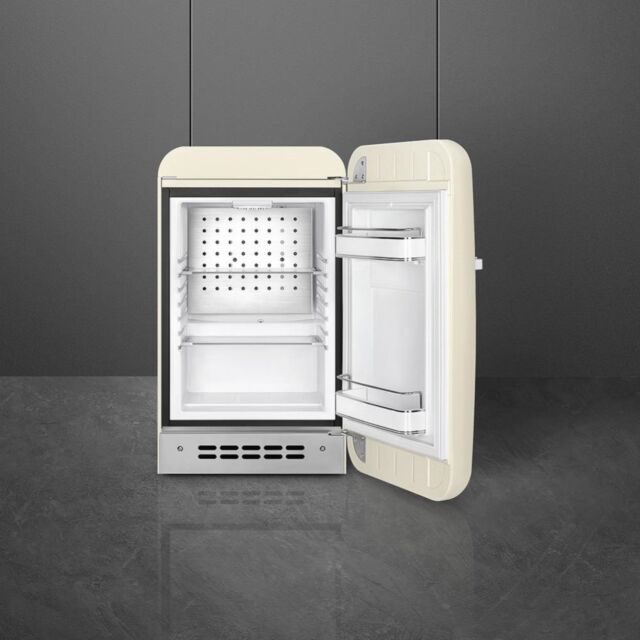 Smeg FAB5RCR5 40cm Small 50s Style Right Hand Hinged Minibar, Cream
