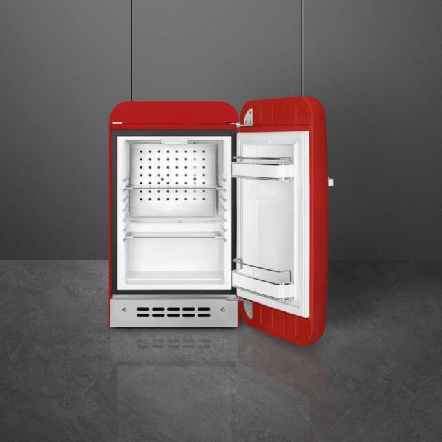 Smeg FAB5RRD5 40cm 50s Style Small Right Hand Hinge Minibar, Red