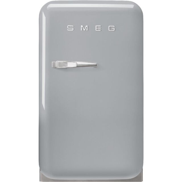 Smeg FAB5RSV6 Retro Mini Fridge Right Hand Hinge - Silver