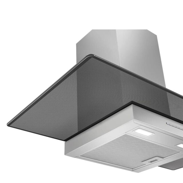 Smeg KBT900VE 90cm Chimney Hood, Stainless Steel & Glass