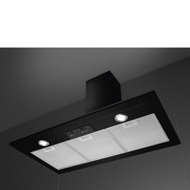 Smeg KSED95NEE 90cm Chimney Hood, Black