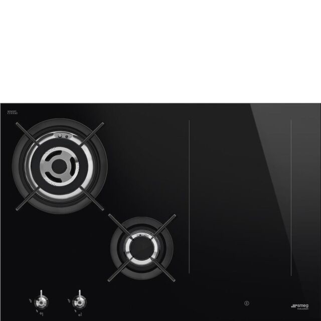 Smeg PM3743D 75cm Eclipse Mixed Fuel Hob 2 Gas Burners 1 Induction Multizone