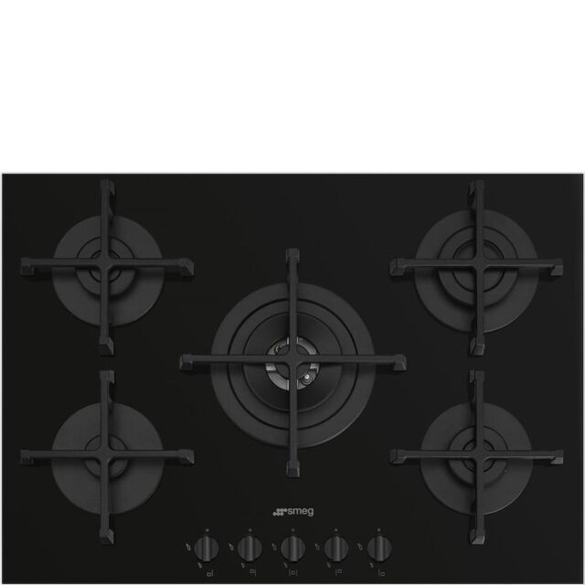 Smeg PV275B 72cm Gas on Glass Hob, Black