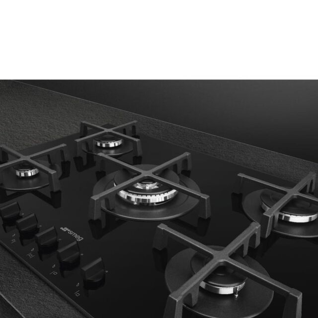 Smeg PV275B 72cm Gas on Glass Hob, Black