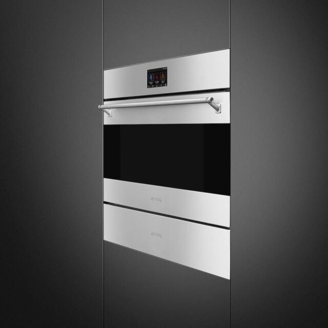 Smeg SBC4304X 45cm Classic Blast Chiller in Eclipse Black Glass
