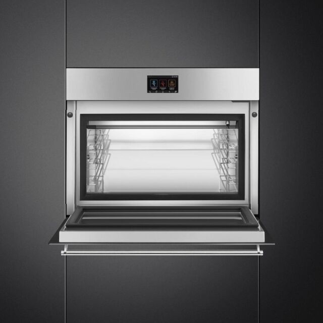 Smeg SBC4304X 45cm Classic Blast Chiller in Eclipse Black Glass
