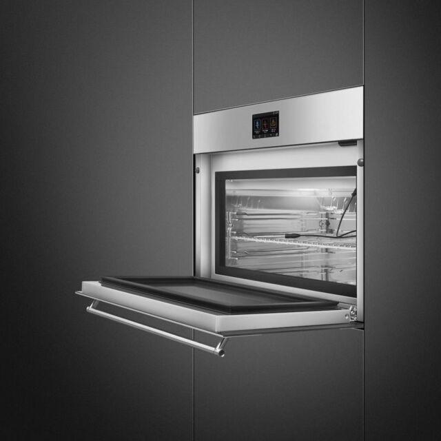 Smeg SBC4304X 45cm Classic Blast Chiller in Eclipse Black Glass