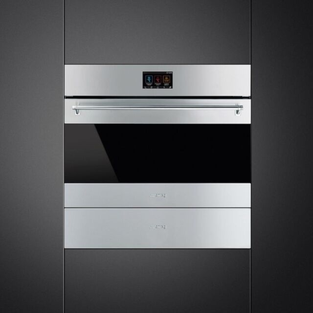 Smeg SBC4304X 45cm Classic Blast Chiller in Eclipse Black Glass