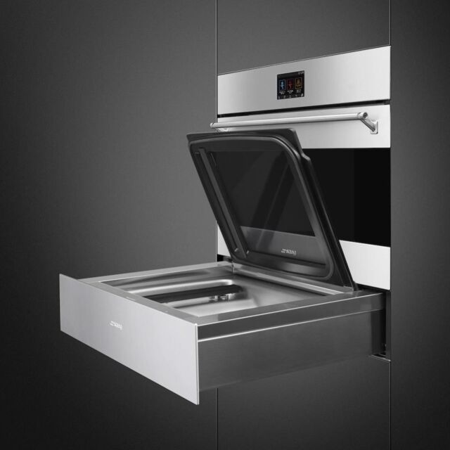 Smeg SBC4304X 45cm Classic Blast Chiller in Eclipse Black Glass