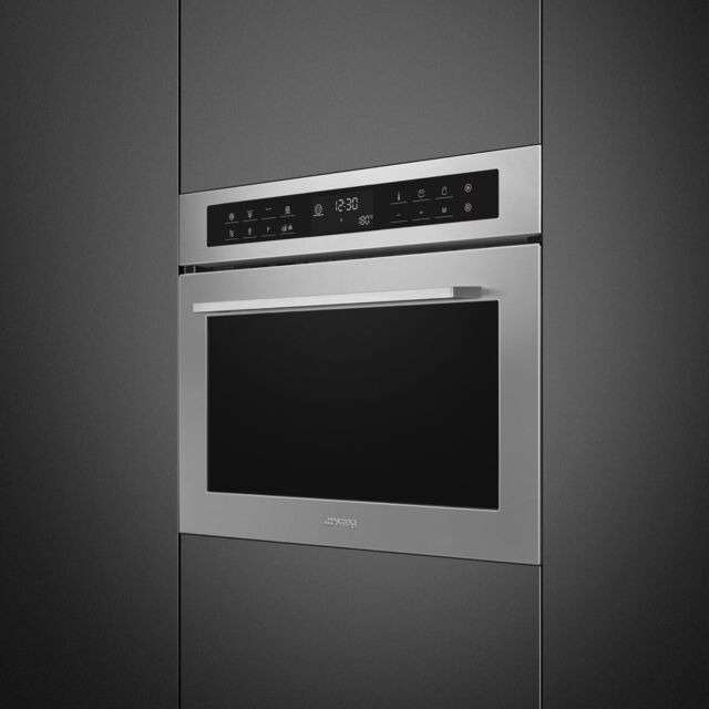 Smeg SF4400MCX1 Compact 45cm Cucina Combi Microwave in Stainless Steel