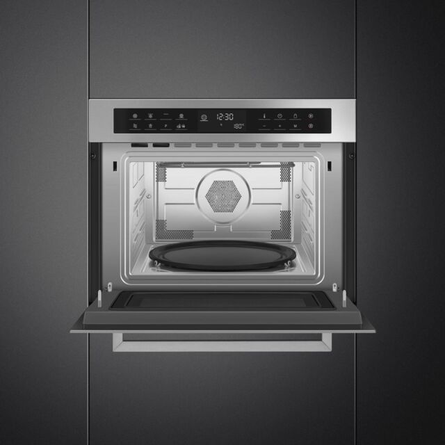 Smeg SF4400MCX1 Compact 45cm Cucina Combi Microwave in Stainless Steel
