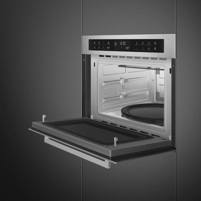 Smeg SF4400MCX1 Compact 45cm Cucina Combi Microwave in Stainless Steel