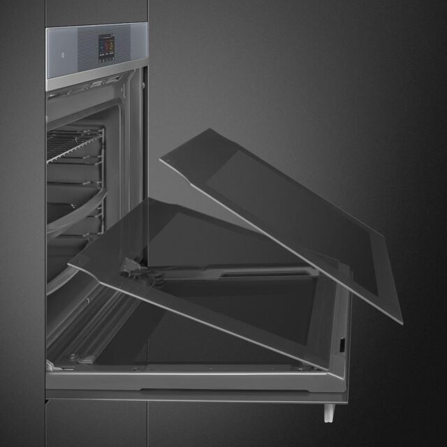 Smeg SOP6104TPS 60cm Linea Pyrolytic Single Oven with VIVOScreen