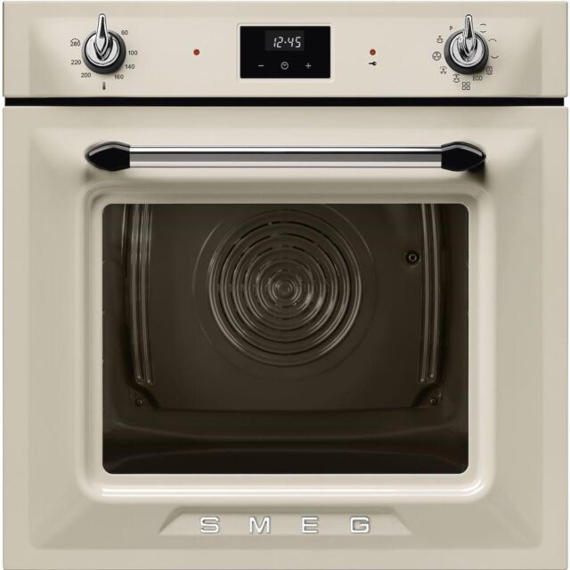 Smeg SOP6900TP 60cm Victoria Pyrolytic Single Oven, Cream